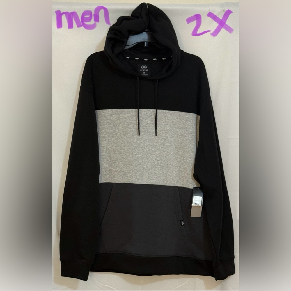 Men's Black and Gray Hoodie